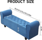 Shoe Storage Bench End-of-Bed Storage Bench End-of-Bed Bench with Storage Bed Benches for the Foot of the Large Bench for the Bedroom Living Room,and Dorm Linen-Black L39.3*W15.7*H15.7in