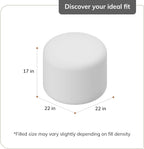 Anji Mountain 17" H x 22" W Handmade Pouf Ottoman for Living Room & Couch