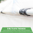 Farm Plastic Supply - Clear Greenhouse Plastic Sheeting - Ultra Durable - 8 mil - (26' x 32') - 4 Year UV Resistant Polyethylene Greenhouse Film for Gardening, Farming, Agriculture