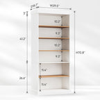 70.8" Tall Farmhouse Modular Kitchen Pantry Cabinet, Wooden Storage Hutch with Six-Tier Adjustable Shelves,White，3 pcs