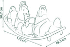 Smoby Life - Swing dogs - 2 ergonomic seats, 1 middle seat, 2 handles - Recycled material - From 18 months - Made in France