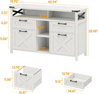Halitaa File Cabinet with Open Storage Shelf for Home Office, White | Farmhouse, Lateral Filing Organization Storage Cabinets, 4 Drawers, Adjustable Shelf, Hanging Files Letter/A4
