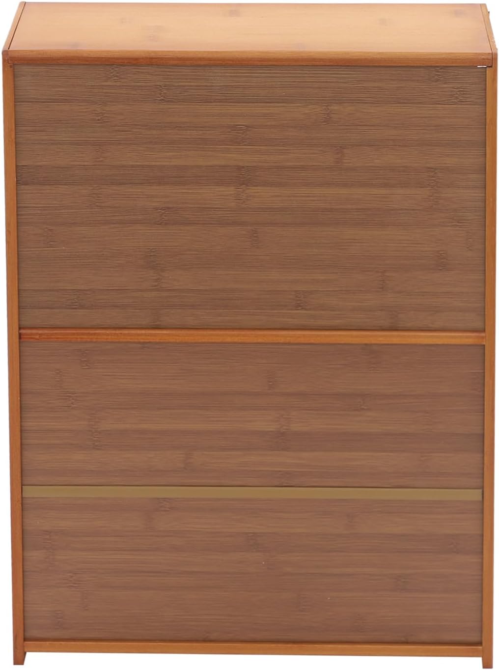 3 Tier Kitchen Pantry Sideboard with Sliding Doors and Adjustable Shelf,Small Countertop Storage Cabinet for Kitchen, Living Room,Dinning Room,Brown
