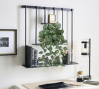 DILATATA Fake Plants Artificial Potted Plants 20 Inch Faux Peperomia Ivy Vine Plant Hanging Plant for Home Office Desk Shelf Indoor Outdoor Decor