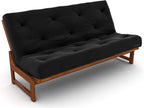 Nirvana Futons Extra Thick Premium 10-Inch Queen Futon Mattress, Black Twill - Made in USA