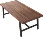 GarveeHome Industrial Dining Table for 6-8, 70.87" Heavy Duty Rectangular Kitchen Table with 2"×2" Metal Legs & Wood Top, Large Dining Table for Home Office, Dining (Brown, 71" Non-Extendable)