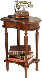 Telephone Table, American Carved Side Table,Shelves with Drawers,Telephone Living Room Side Table,European Style Retro Flower Pot Decoration Table