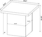 Coaster Home Furnishings - Devar - Wood - Square End Table with Thick Top, Plinth Base, and Blocky Frame - Living Room - 23.5-Inch - Black - 706277