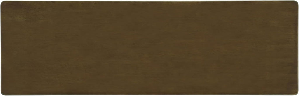 Merax Rustic Rubber Wood 59.06''L Rectangular Dining Bench with Rattan Accents Legs, Large Rectangular Kitchen Bench Fits up to 3 People, Easy Assemble, Walnut