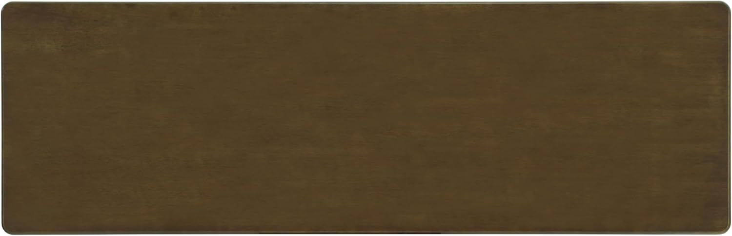 Merax Rustic Rubber Wood 59.06''L Rectangular Dining Bench with Rattan Accents Legs, Large Rectangular Kitchen Bench Fits up to 3 People, Easy Assemble, Walnut
