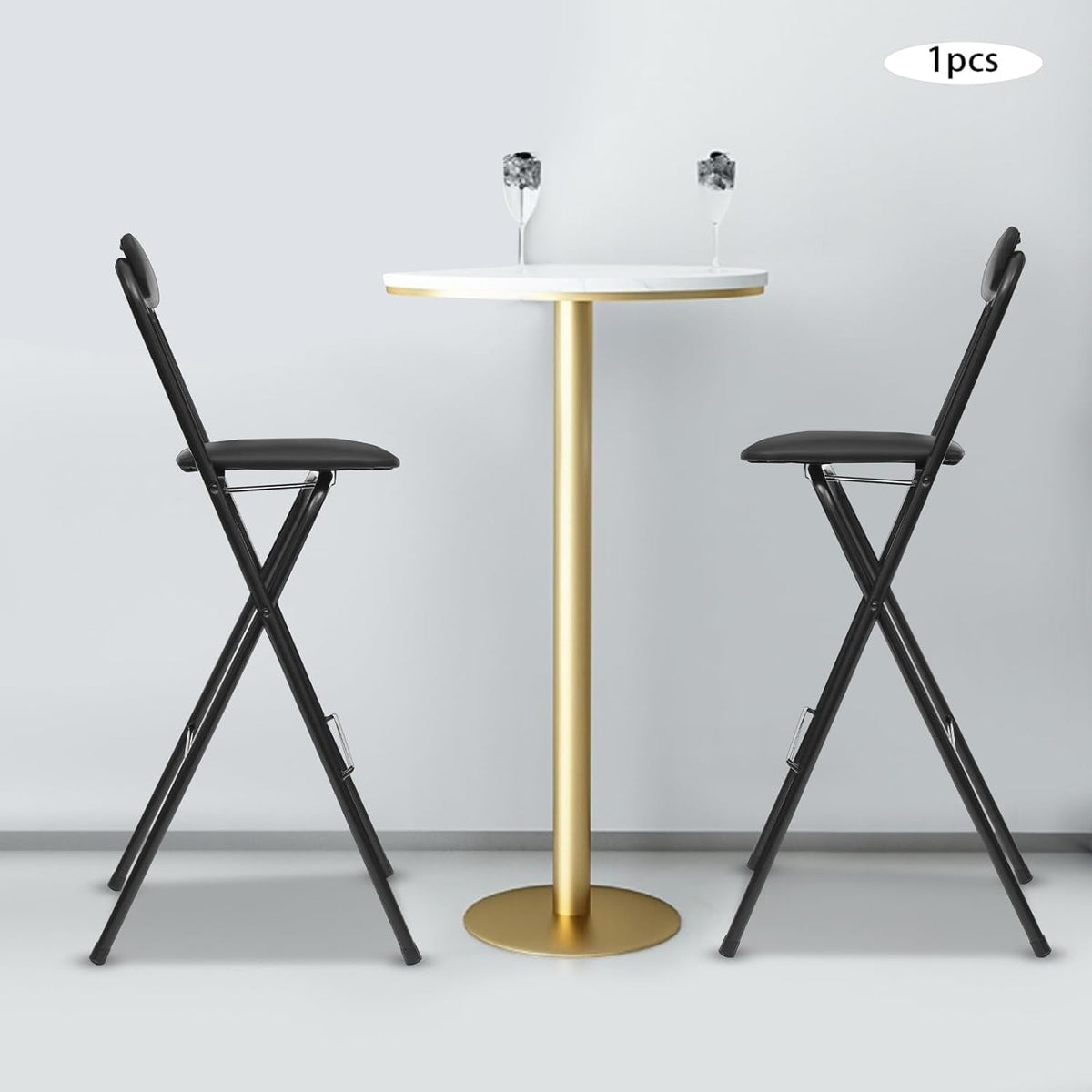 Folding Bar Stool with Backrest, 27.56/29.53In Tall Foldable Stool Chair Counter Height Stool Applicable Desktop Height 39.37in for Adults Kitchen Island 275Lbs 16.54 * 18.9 * 39.76in