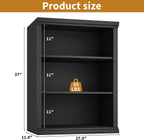 Rresyet 3 Tier Bookcase 27.6" W Bookshelf, Black