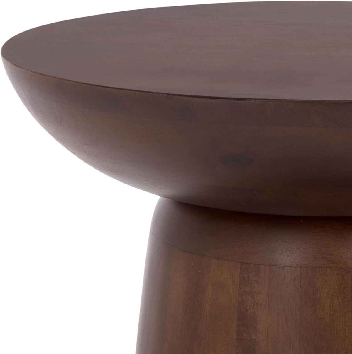 SAFAVIEH Home Collection - Zenon Dark Brown Solid Wood Accent Table with Open Circle Detail, Sculptural Modern Side Table (ACC3260A)