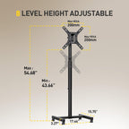 AM alphamount TV Floor Stand for 13-43 inch Flat/Curved TVs up to 44 lbs, 8 Level Height Adjustable Monitor Floor TV Stand with VESA 200x200, Portable TV Mount Stand for Living Room, Bedroom, Office