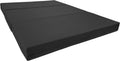 D&D Futon Furniture Black Trifold Foam Beds, Shikibuton, Tatami Cushion Topper, Foldable Futon Pad, Twin Full 6x54x75