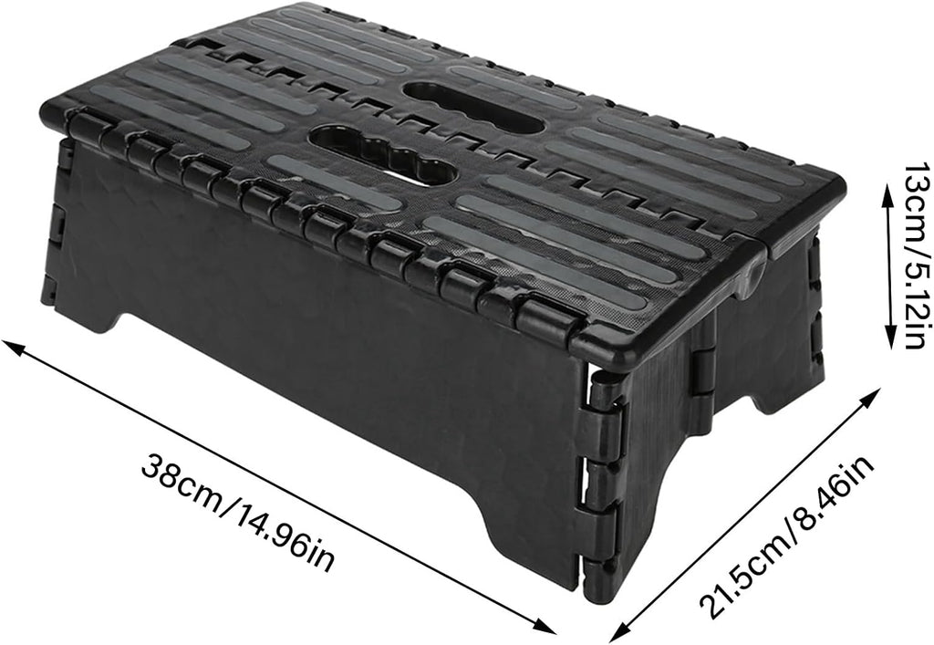 Folding Step Stool Step Stool Holds Up to 300 lb Plastic Foldable Step Stools Non Slip with Carry Handle Collapsible Stool for Kitchen, Bathroom or Bedroom