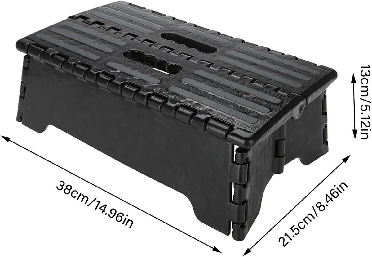Folding Step Stool Step Stool Holds Up to 300 lb Plastic Foldable Step Stools Non Slip with Carry Handle Collapsible Stool for Kitchen, Bathroom or Bedroom
