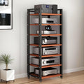 7-Tier Heavy Duty Audio Component Rack, 140cm Tall - Hifi Amplifier Rack | Audio-Video Shelving Adjustable - CD Record Player Stereo AV Receiver Equipment Cabinet Display Stand