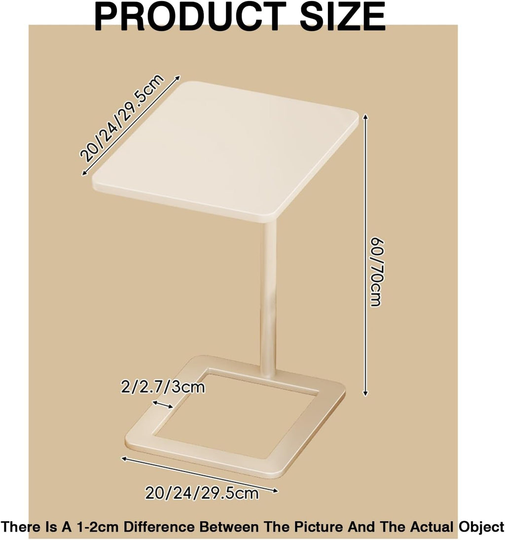 Bedside/Sofa Side Table: Floor-Standing Storage Unit, Compact Tea Table, Bedside Laptop Desk, Ultra-Narrow Square Table, Mini Side Table