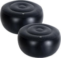 Inflatable Round Ottoman, Pouf Ottoman Filler, 55x30cm PVC Waterproof Outdoor Ottomans for Patio, Living Room, Bedroom, Camping or Garden, Portable Inflatable Foot Rest Pouf for Adults, 2PCS