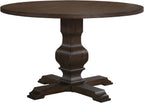 Roundhill Furniture Havre Pedestal Base Round Dining Table, Espresso