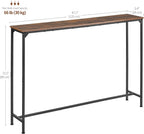 DALEMHOME Console Table, Narrow Entryway Table, Thin Sofa Table, Behind Couch Table,for Hallway, Bedroom, Living Room, Foyer, 9.4 x 47.2 x 31.5 Inches, Rustic Brown