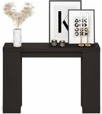 Furinno ARA 47-Inch Wide Entryway Table, Narrow Console Table, Dark Oak | Thick Frame Sofa Table with Shelf, Farmhouse Couch Table Behind Sofa, for Entrance, Hallway, Living Room