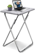 Garden 4 you Tv Trays, Folding Tray Table, Dinner Tray Table with No Assembly Required&Sturdy, Foldable Snack Eating Trays Table for Living Room, 15 x 18.9 x 26 in(White Marble,1PC)