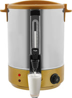 Electric Hot Water Dispenser 240 Cups Commercial Coffee Percolator & Beverage Dispenser w/Temperature Control, Stainless Steel Coffee Urn for Coffee & Tea