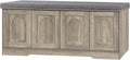 DINZI LVJ Shoe Bench, Entryway Storage Bench with Doors, Cushion, 2-Tier Shoe Rack with 8-Cubby, 47.2”L x 13.8”W Shoe Organizer Cabinet, Adjustable Shelf, Living Room, Bedroom, Gray Wash