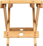 Foldable Bamboo Stoo l Outdoor Camping Stoo l Fishing Chair Stoo l Bamboo Step Stoo l Wood Stoo l Folding Wood Chair for Living Room Bathroom Bedroom Garden Study Balcony