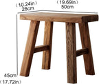 Farmhouse Entryway Dining Wood Bench Seat Furniture Wooden End of Bed Bench for Bedroom Indoor Dining Table Entry Narrow Kitchen Bench Solid Wood Sturdy and Stable(50cm(19.7in))