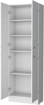 Pantry Cabinet with 4 Doors and 5 Hidden Shelves