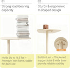 Modern C-Shaped End Table, Small Sofa Side Table Metal Side Table for Couch and Bed Snack Table Tray Table for Living Room Bedroom