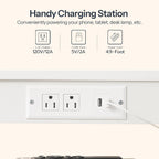 HOOBRO Side Table with Charging Station and USB Port, Small End Table for Small Space, 3-Tier Nightstand with Adjustable Shelf, for Living Room, Bedroom, White WW112BZ01
