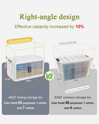 OlarHike 48QT Storage Bins with Lids for Home, Office, Closet, Dorm, 6 Pack