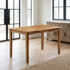 Furnifact Dining Room Table, Natural Finish Rectangular Wood Dinner Table, Simple Style with 4 Legs, Small Kitchen Dinette