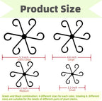 8 PCS Plant Stem Support, Plant Stakes for Indoor Plants Plant Clips for Climbing Plants, Plastic Monstera Plant Support Accessories for Potted Indoor Plant in Various Growth Stage(4 Sizes, 2 Colors)