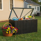 Metal Storage Box for Outdoors, Durable Large Capacity Organizer, Waterproof Garden Storage Solution for Tools, Equipment, and Supplies, Ideal for Home and Patio Use