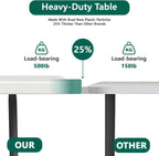 Folding Table 2 Pack, 6FT Folding Table Portable with Built-in Handle, Heavy Duty Plastic Table with Steel Legs Supports to 300lbs, Suitable for Party, Camping, Events Indoor&Outdoor Use, White
