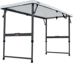 LIFETIME Height Adjustable Folding Table, 4 Foot