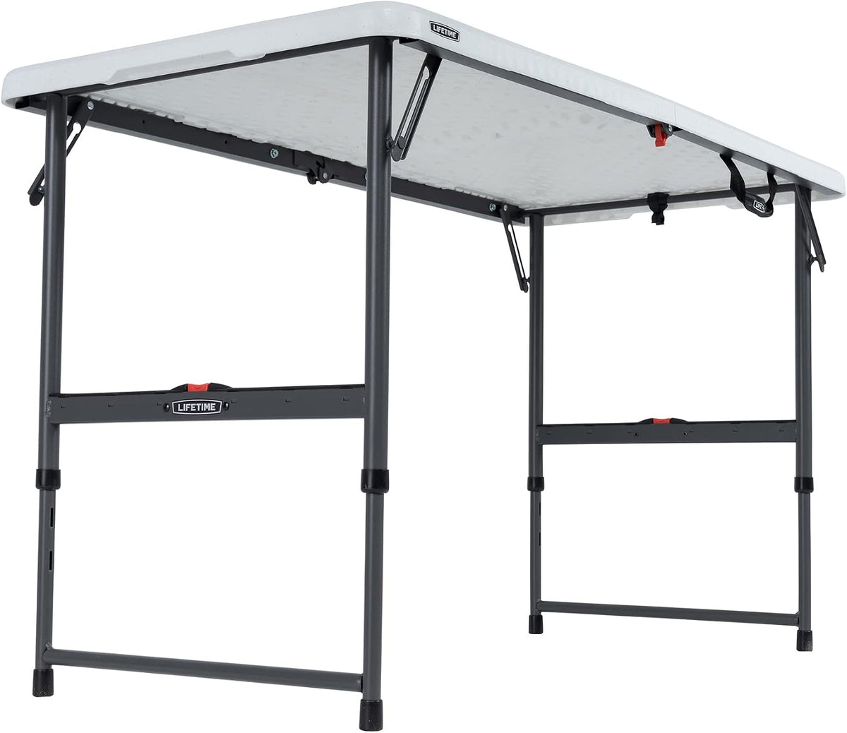 LIFETIME Height Adjustable Folding Table, 4 Foot