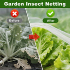 Agfabric Garden Netting 6.5'x49' Barrier Net, Bird Netting for Garden Trees Vegetable and Plants, White