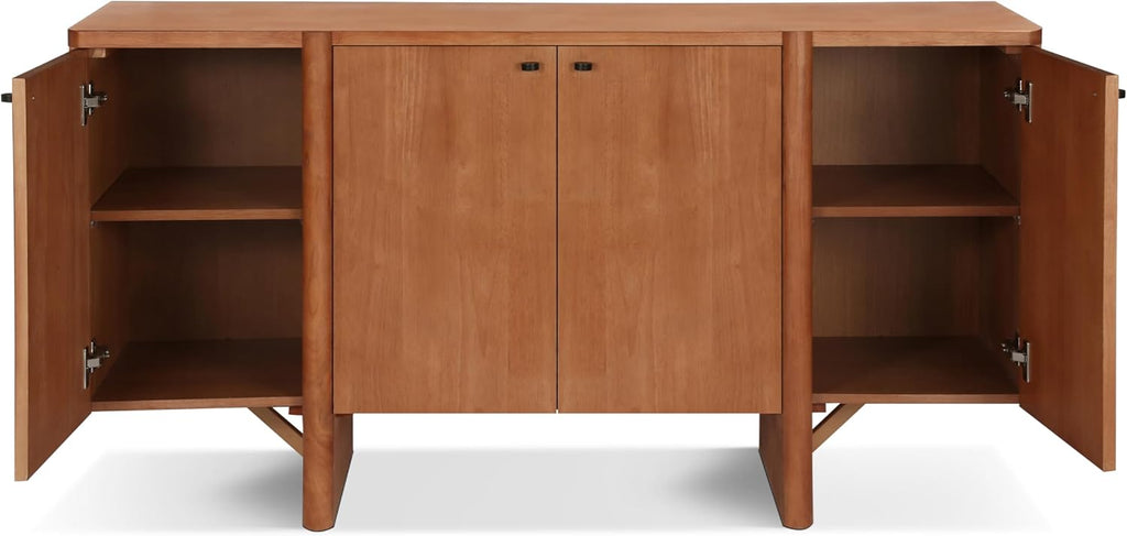 Merax Modern Sideboard Buffet Cabinet,55.0" Wide Elegant Entryway Table for Hallway Entryway Living Room Dining Room,Natural