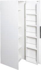 63'' Particle Board and Free Standing Pantry Cabinet, Kitchen Storage Cabinet with Doors Tall Kitchen Pantry Cabinet for Dining Room and Living Room Organization (White)