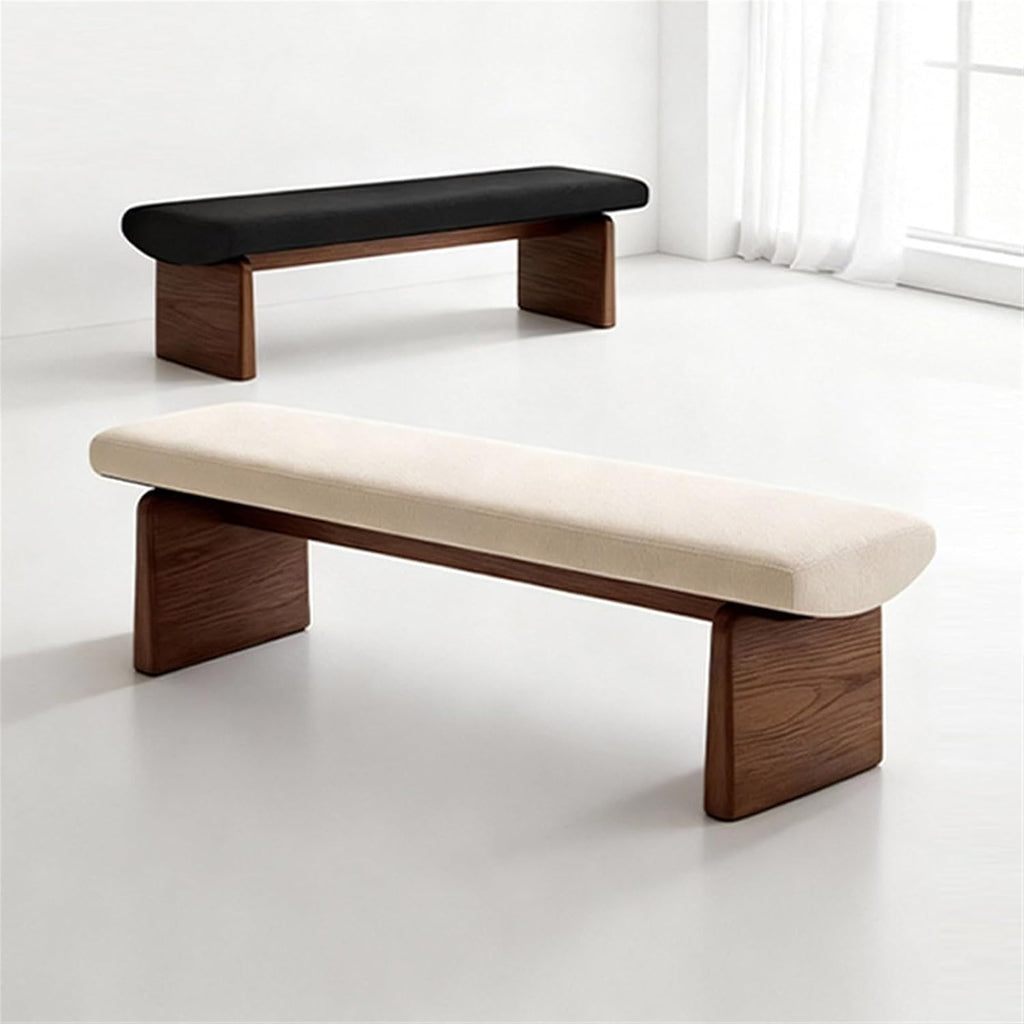 Modern Wooden Sofa Bedroom Bed end Bench Hotel Leisure Entryway(Large)