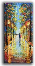 Tyed Art- Large Contemporary Wall Art Landscape Oil Painting On Canvas palette knife Textured Tree Painting hand-painted Acrylic Abstract Landscape wall art modern canvaspainting Living room bedroom hanging bedside ofa background painting 30x60inch