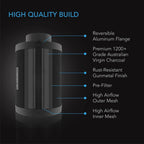 AC Infinity Air Carbon Filter 4" with Premium Australian Virgin Charcoal, for Inline Duct Fan, Odor Control, Hydroponics, Grow Rooms