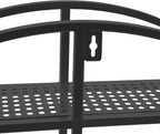 Round Wall Mounted Wine Rack 23.6Inch Metal Wine Display Rack Wine Glass Goblet Holder Bottle Holder for Bar Wine Cellar Kitchen Storage Display (Black)