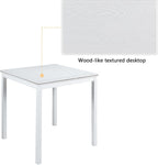 LUMISOL Wood Square Dining Table for 4, Farmhouse Counter Height Kitchen Table for Small Space, No Included Chairs, White